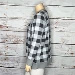 Woman Within 18/20 L Gray Buffalo Plaid Merry & Bright Christmas Sweatshirt Top Photo 2
