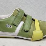 Lacoste Womens Vito Driving Shoe 9 Green White Leather Suede Hook & Loop Sneaker Photo 0