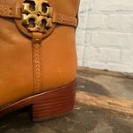 Tory Burch New Miller brown Leather Bootie 45MM Heel Zip Up Shoes Size 7 Photo 6