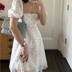 Hill House  The Matilda Mini Dress in Cherry Organza Dot Size: L Photo 1