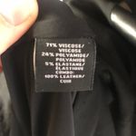 Lafayette 148 Genuine Leather Trim Ponte Sheath Dress Size 6 Black Photo 4