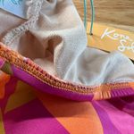 Kona Sol Women's Pink and Orange Abstract Print Bikini Top - Size Medium - NWT Photo 7