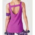 Fabletics  Ainsley Tank Top Womens M Purple Racerback Workout Athletic Gym Logo Photo 3