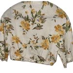 Sage THE LABEL NATURAL YELLOW WITH FLORAL DESIGN CROP TOP SMALL Photo 1