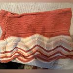 American Eagle  Outfitters Orange and White Crop Top Crochet Photo 1