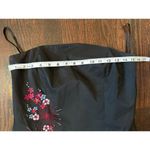 EXPRESS  Strapless Black Floral Detail Mini Dress Size 12 Photo 8
