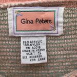 Vintage 90s pastel pink gray floral sampler Gina Peters sweater Photo 1