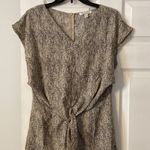 Dress Day Romper size L long 27” bust 36” excellent condition tan & black color Size L Photo 2
