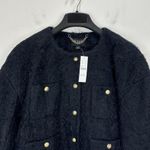 J.Crew  Collection Lady Jacket Brushed Wool Blend Retro Preppy Black US 10 NWT Photo 3