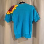 Source Unknown Diffusion Vintage Colorful Embroidered Blue Sweater Photo 1