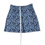 Boden Blue Floral Mini Skirt Size 12R | Coastal Preppy Wool Blend Classic Photo 4