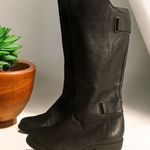 Ciao Bella‎ Black Pebbled Leather Tall Knee Photo 0