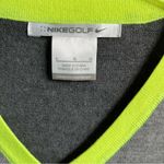 Nike Merino Wool Long Sleeve Sweater Size Large Gray with Neon Yellow Green Photo 1