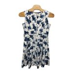 Gardenwed Floral Blue White Toile Floral Fit & Flare Dress Plus Size 3XL Cotton Photo 2