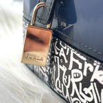 Furla Designer Navy & Graffiti-Style Rubber Candy Cookie Handbag Y2K Pop Street Photo 12