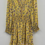 Max Studio ‎ Yellow Floral Long Sleeve Dress Photo 0