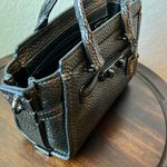 Coach : Silver Metallic Pebbled Leather Mini Satchel Handbag (#42100)- No strap Photo 6