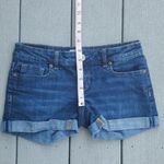  Cuffed Hem Dark Wash Jean Shorts | Aeropostale Jean Shorts Photo 5