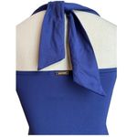 Anne cole Retro Navy Blue & White Halter Bandeau Tankini Top Size Small Photo 7