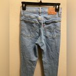 Levi's  Women's Wedgie Straight Distressed Button-Fly Blue Jeans Photo 11