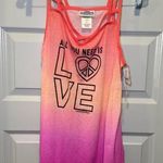 NWT Vintage Concert Tees Orange/Pink Ombre “All You Need is Love” Tank size S Photo 0
