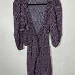 ZARA  Wrap Waist Floral Print Puff Long Sleeve Romper Photo 1