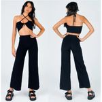 Princess Polly Latiana Terry Cloth Pants Black Size 4 Photo 1