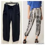 R.G. Kane Satin Jogger Pants Black Size Small Minimal Capsule Wardrobe Chic Photo 1