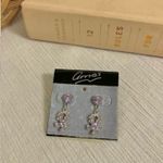 NWT Silver Tone Lilac Rhinestone Floral Earrings Glam Ames Faux Diamond Chic Classy Purple Photo 3