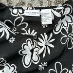 Kathy Ireland  Sport Sheer Floral Key Hole Blouse Black XL Photo 1
