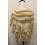Savvy Sport  Top Short Sleeve Stripe Pullover Yellow Size‎ 2X Woman's Gray Photo 2