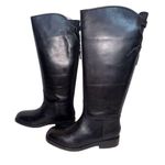 Free People  Women's Black Leather Equestrian Riding Boots Size 37.5/US 6.5 Photo 2