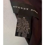 August Silk dress Med black white floral sleeveless silk long Photo 3