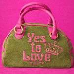 Juicy Couture Vintage Y2K  Green Pink Terry Satchel Bag  Photo 0