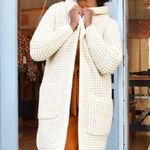 Anthropologie dRA Los Angeles Graham Chunky Knit Long Waffle Cardigan Photo 1