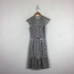 Saylor  Silver Illusion Netted Sequin Sheath Dress Small Cocktail Party Fairy Photo 14