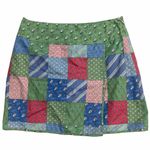 Vineyard Vines  Patchwork Blue Gee Pink Palm Golf Overlap Mini Skirt Sz 2 Photo 1