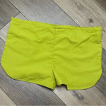 Happily Grey Women's Nylon Adjustable Waist Shorts Sz L Neon Green Athletic 40” Size L Photo 7
