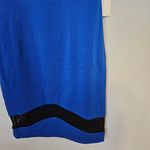 JAYGODFREY Blue Black Mini Dress Women's 10 Mesh Cutouts High Neck Cocktail Photo 2