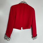 Cache RARE 90s ’ Vintage Crop Red Dalmatian Blazer Size 6 The Nanny Photo 3