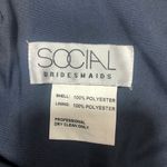 Social Bridemade v neck maxi dress front slit Sz 6 Gray Photo 6