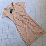 Just Polly NWT bodycon shirt dress in neutral pink. Pink Size M Photo 5