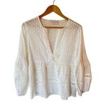 Miss Jane Puff Sleeve Eyelet Lace Plunge V Photo 0