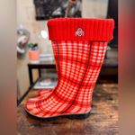 The Ohio State University OSU Buckeyes Red Plaid Rainboots size S (7/8) Photo 5