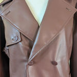 New House of Sunny Chocolate Brown Trench Coat Long Line TikTok Size Medium Photo 10