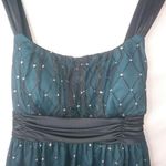 Iz Byer IZ Buyer LJ Deep Turquoise Black Mesh Sparkle Prom Mini Dress Photo 0