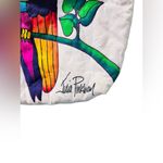 Julia Pinkham Vintage Parrot Pink and White Tote Bag Purse Photo 1