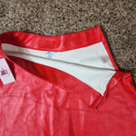 Juicy Couture Skirt Womens Medium NWT Sports Car Red Faux Leather Mini Swing Photo 2