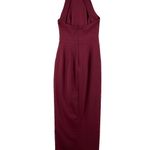 XScape Dress Gown Women 10 Sleeveless Halter Neck Wine Cocktail Burgundy Photo 2