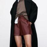 ZARA  faux leather burgundy shorts S Photo 0
